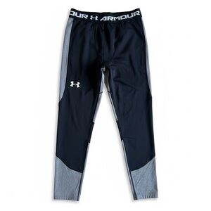 Under Armour ColdGear Compression Leggings Black Gray Youth YLG